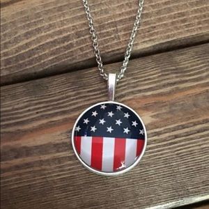 American Flag Necklace.